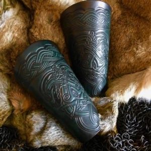 The Dragons LARP Leather Vambraces